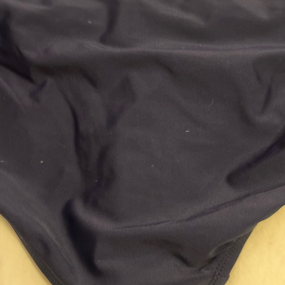 Kona Sol Dark Solid Navy Blue High Coverage Hipster Minimalst Bikini Bottom ONLY - Picture 6 of 17